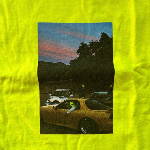 Travis Scott cactus jack jackboys photo tee II safety green - Picture 2 of 4